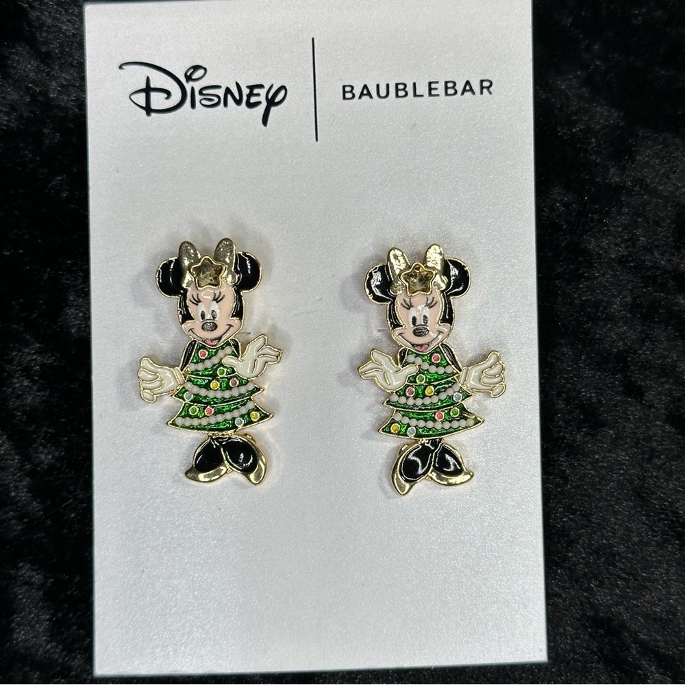 Disney X Baublebar Minnie Mouse Christmas Tree Earring